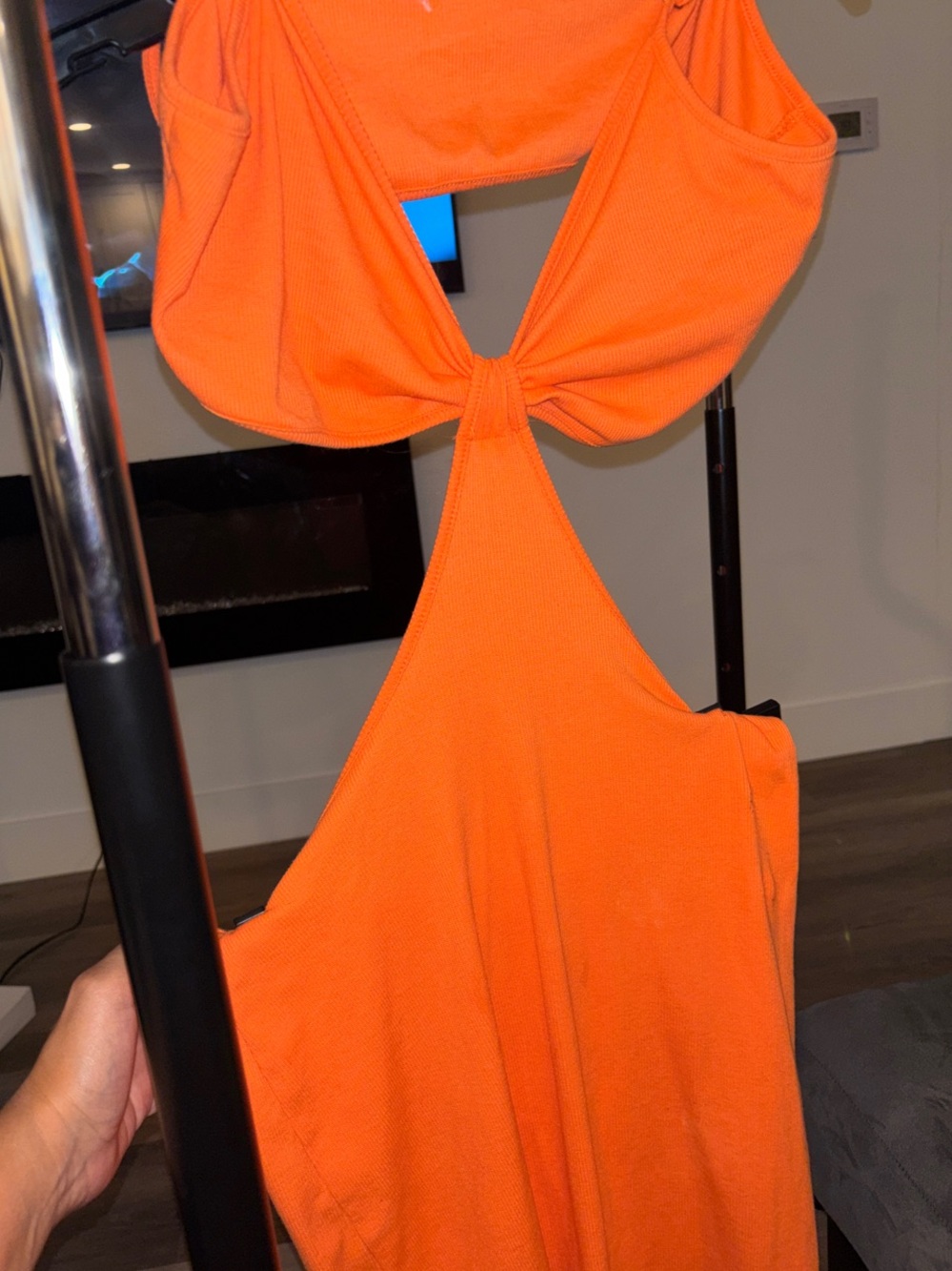 SHEIN Orange Twist Cutout Bodycon Mini Dress - Picture 2 of 4